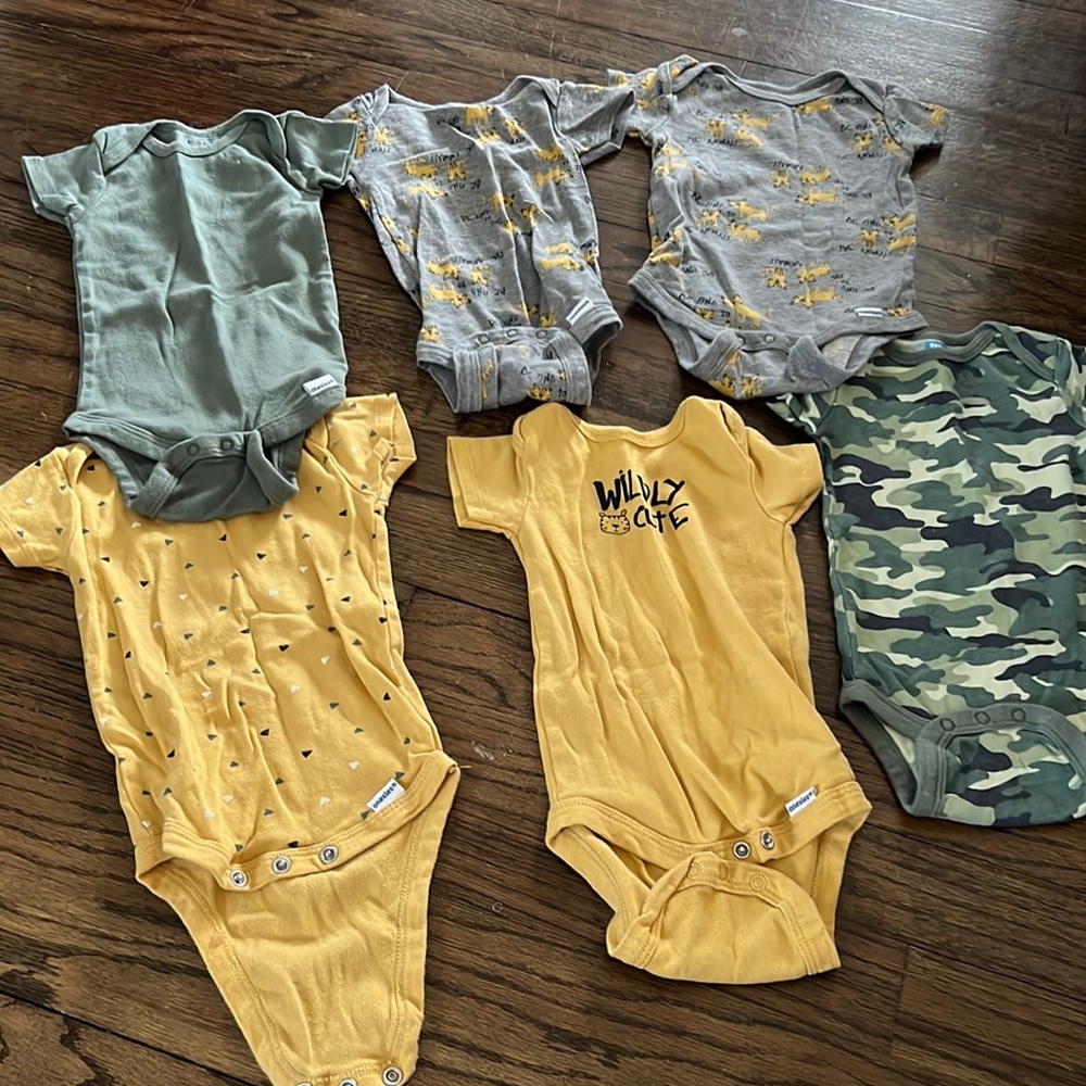 3-6M Gerber 6-Pack of Onesies